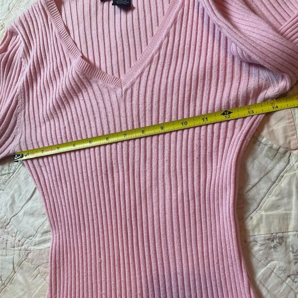 say what vintage y2k feminine pink half sleeve v neck babydoll henley top - Picture 5 of 8